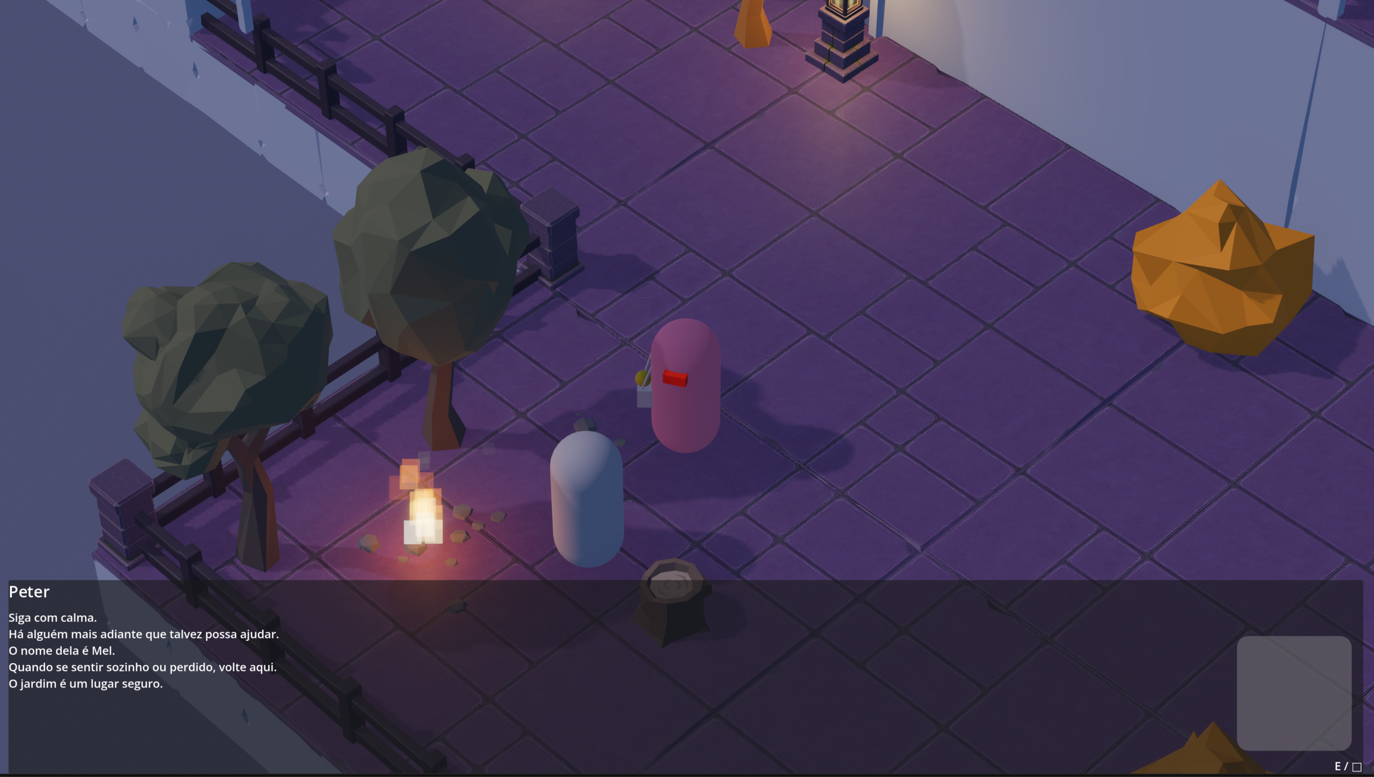Godot Engine editor with the prototype of the Dream Garden scene open